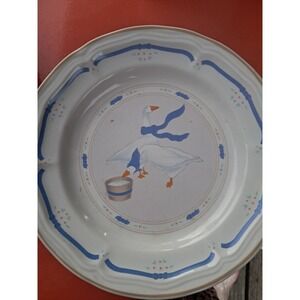 Newcor Stoneware 6005‎ Countryside 10 5/8" Dinner plate 1987 Geese 80's